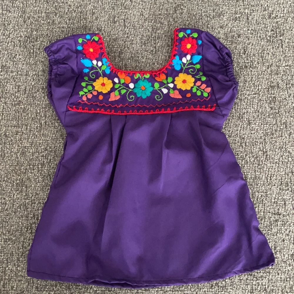 Baby and toddler Mexican embroidered blouse NEW